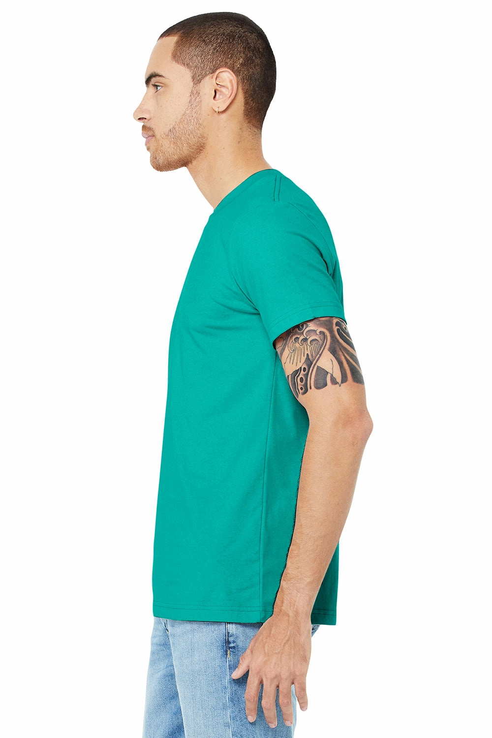 Bella   Canvas Mens Jersey Short Sleeve Crewneck T-Shirt - Teal Green