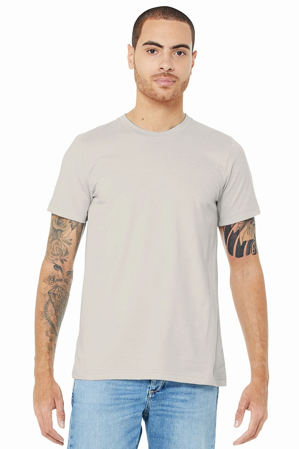Bella   Canvas Mens Jersey Short Sleeve Crewneck T-Shirt - Vintage White