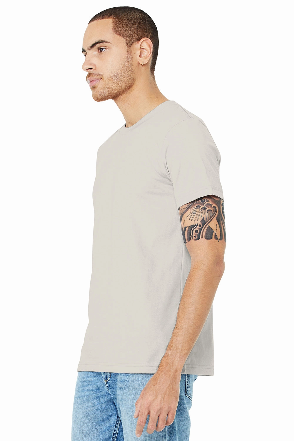 Bella   Canvas Mens Jersey Short Sleeve Crewneck T-Shirt - Vintage White