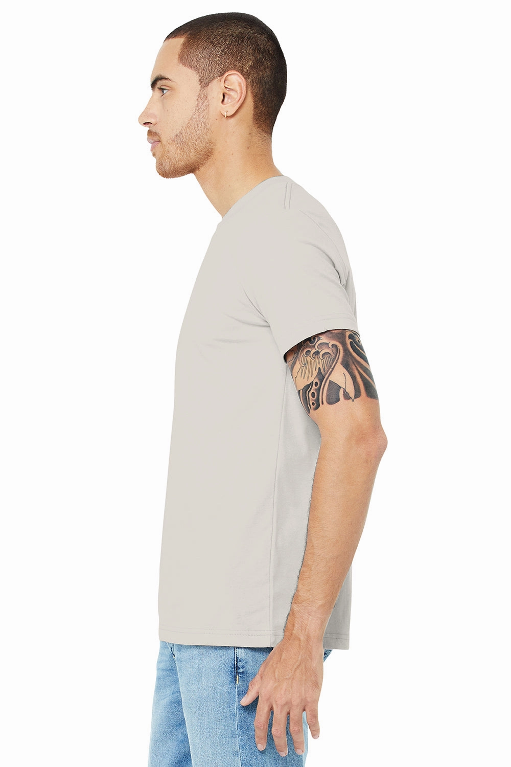 Bella   Canvas Mens Jersey Short Sleeve Crewneck T-Shirt - Vintage White