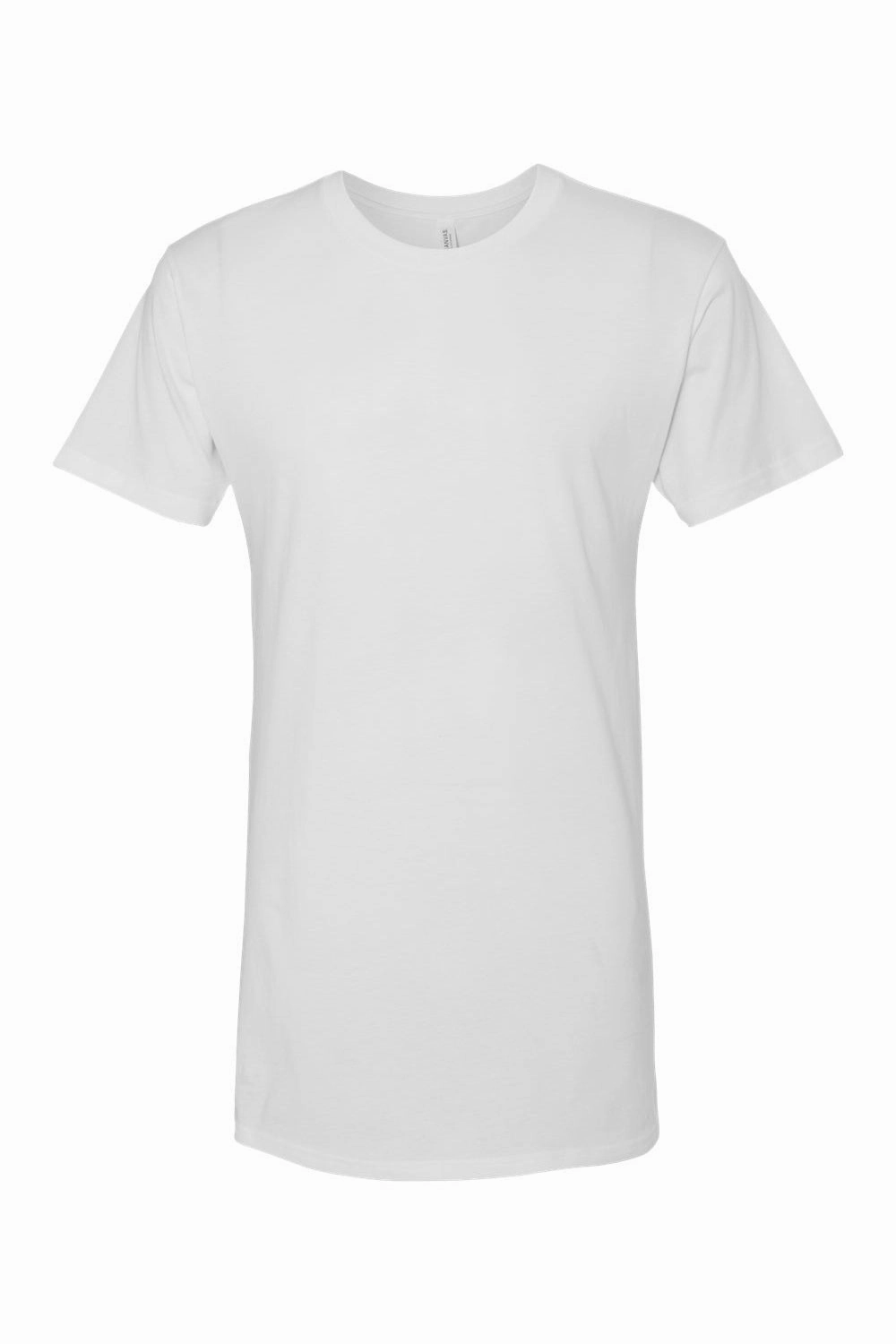 Bella   Canvas Mens Long Body Urban Short Sleeve Crewneck T-Shirt - White - Closeout
