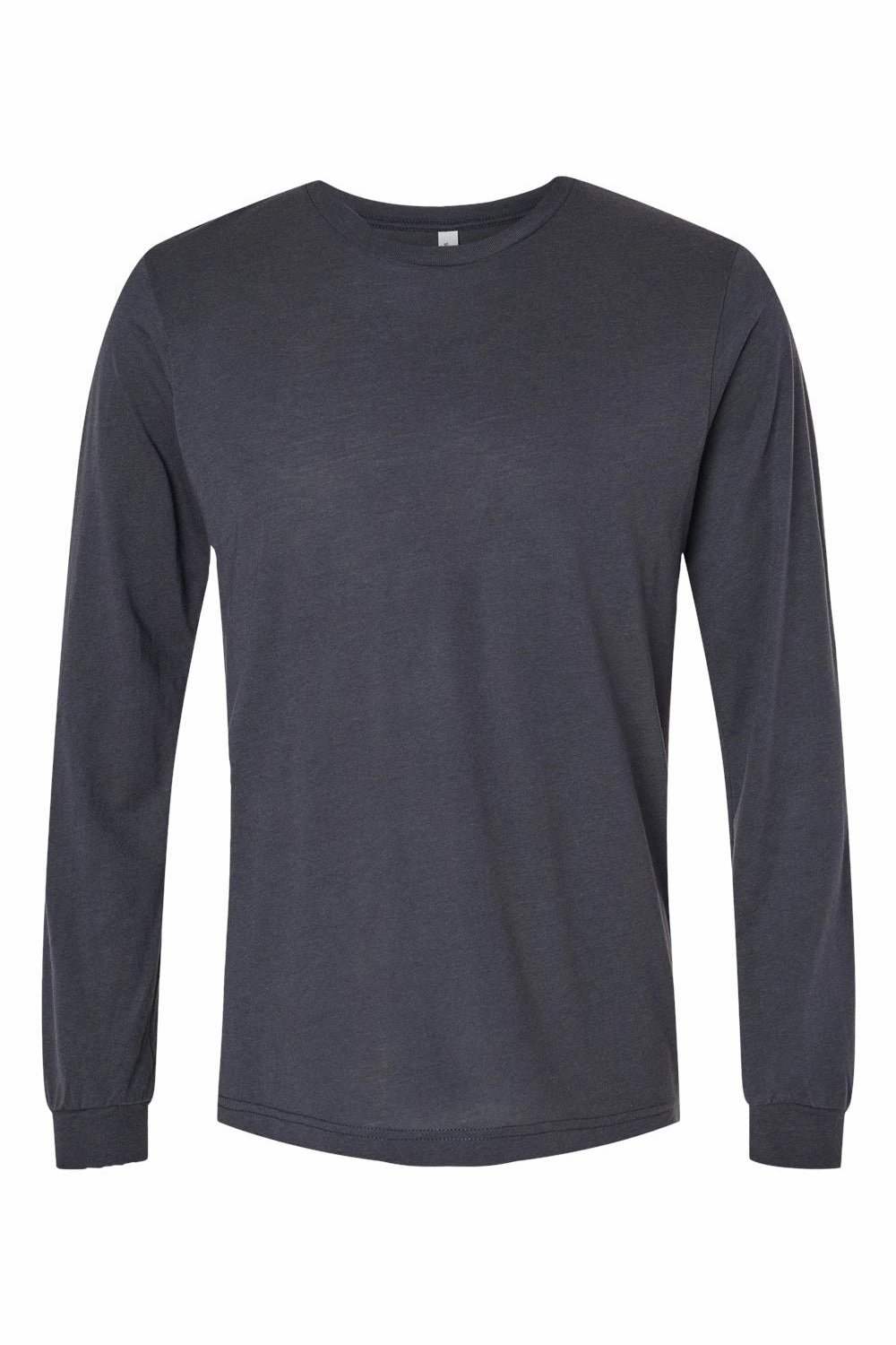 Bella   Canvas Mens Long Sleeve Crewneck T-Shirt - Solid Dark Grey