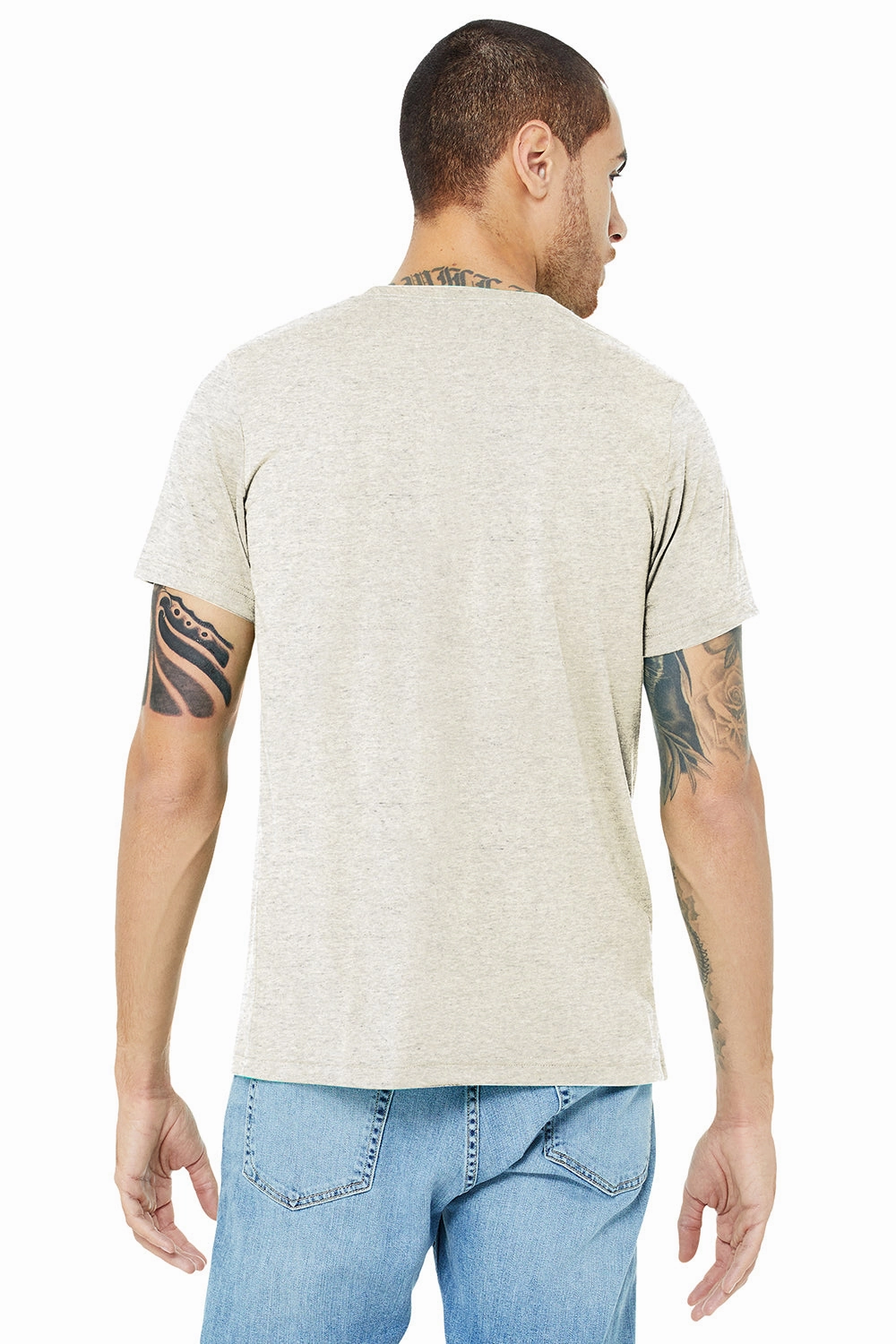 Bella   Canvas Mens Short Sleeve Crewneck T-Shirt - Oatmeal