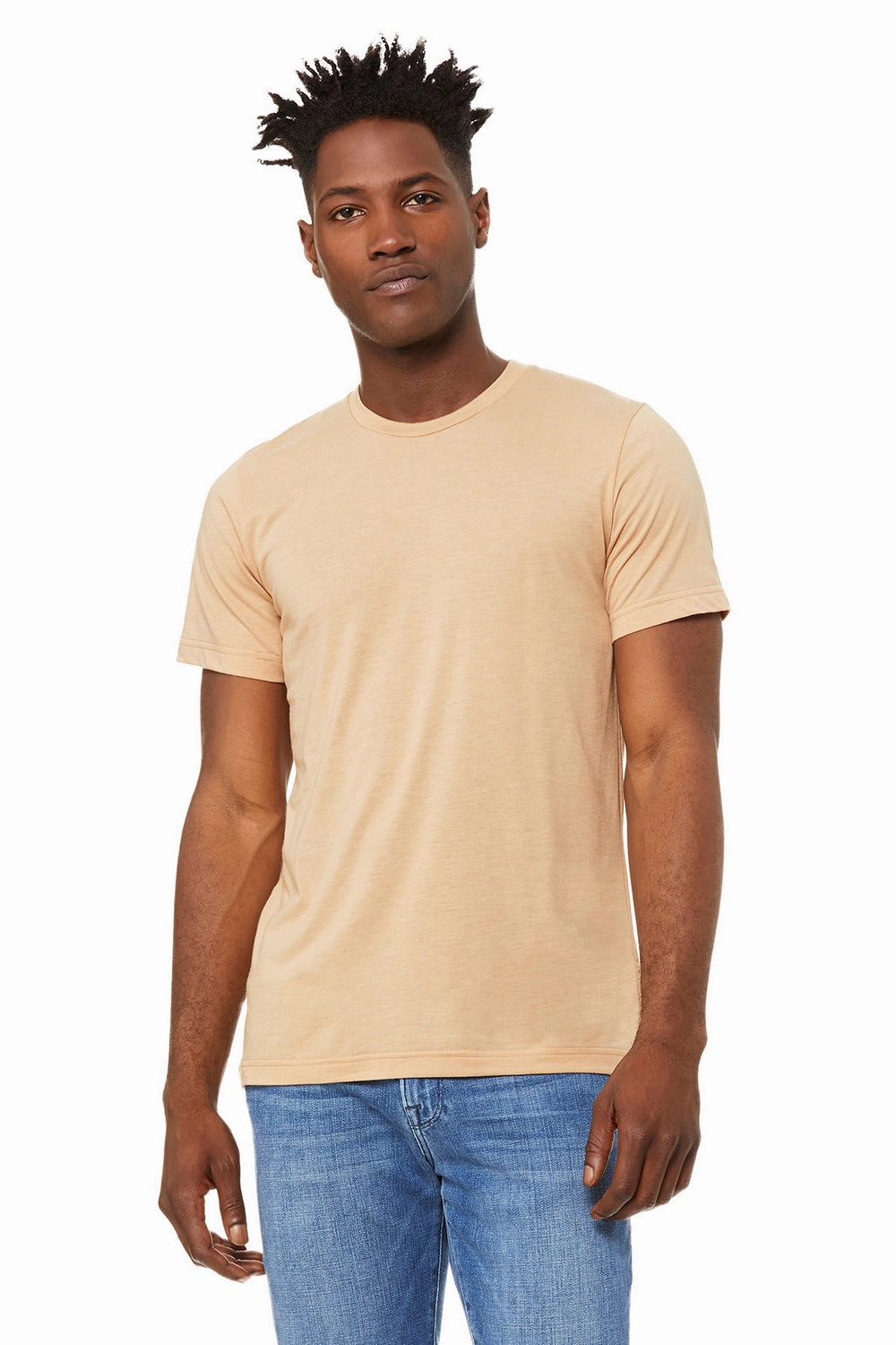 Bella   Canvas Mens Short Sleeve Crewneck T-Shirt - Sand Dune