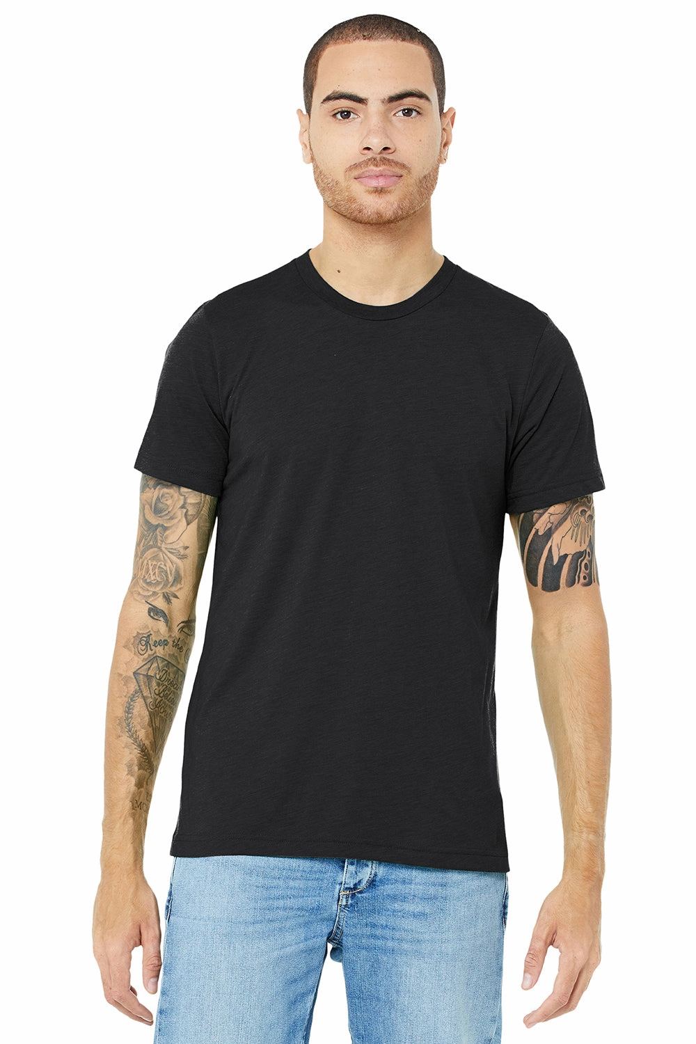 Bella   Canvas Mens Short Sleeve Crewneck T-Shirt - Solid Dark Grey