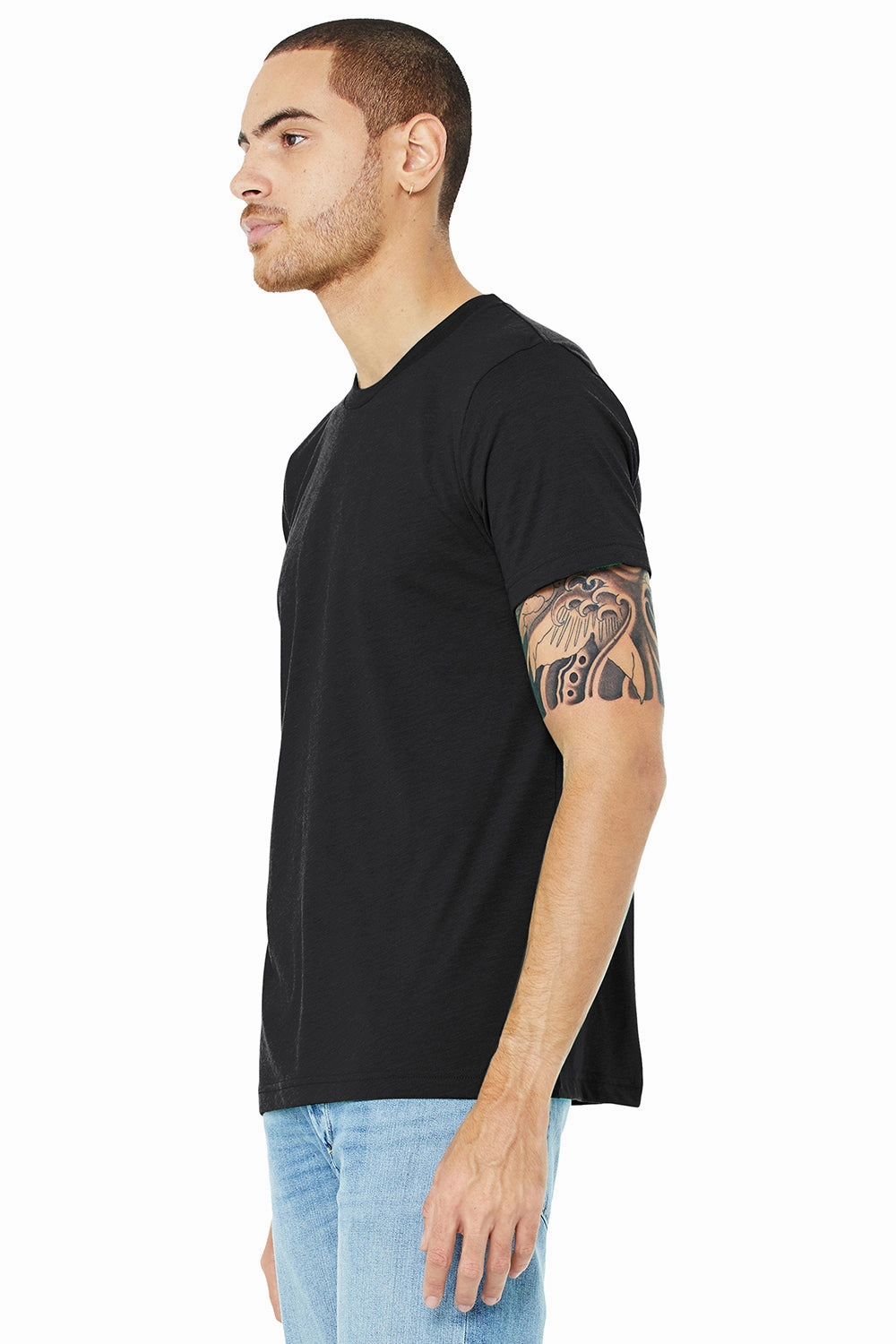 Bella   Canvas Mens Short Sleeve Crewneck T-Shirt - Solid Dark Grey