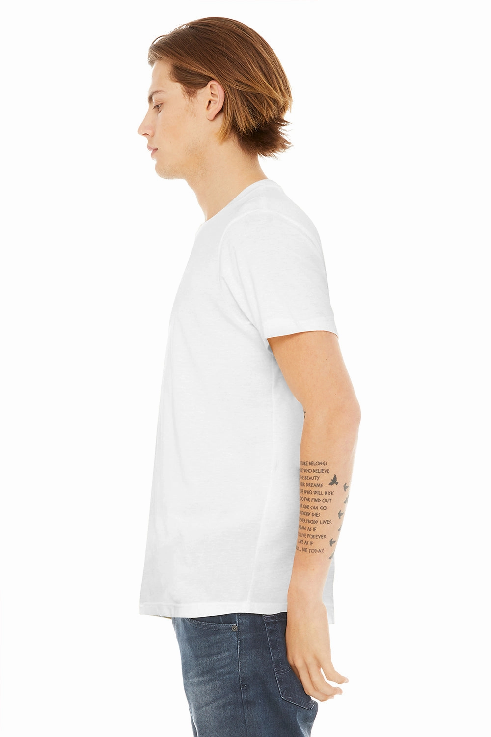 Bella   Canvas Mens Short Sleeve Crewneck T-Shirt - White
