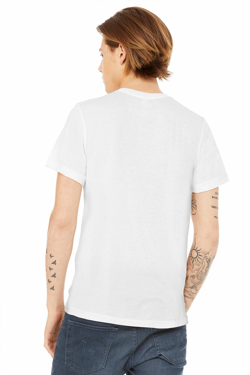 Bella   Canvas Mens Short Sleeve Crewneck T-Shirt - White