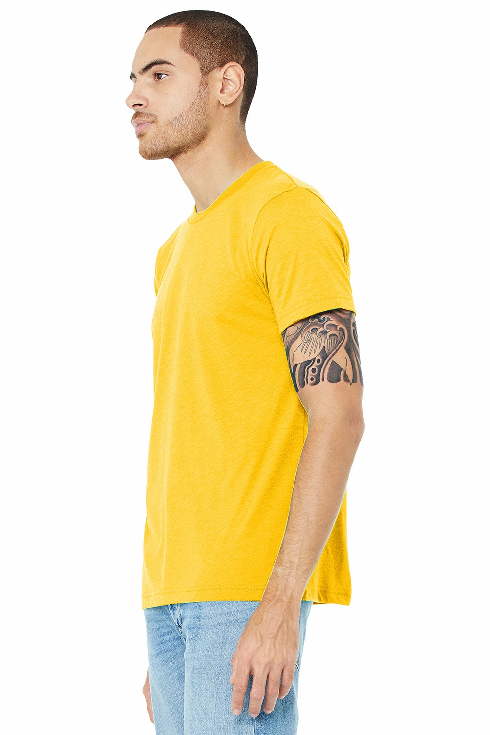 Bella   Canvas Mens Short Sleeve Crewneck T-Shirt - Yellow Gold