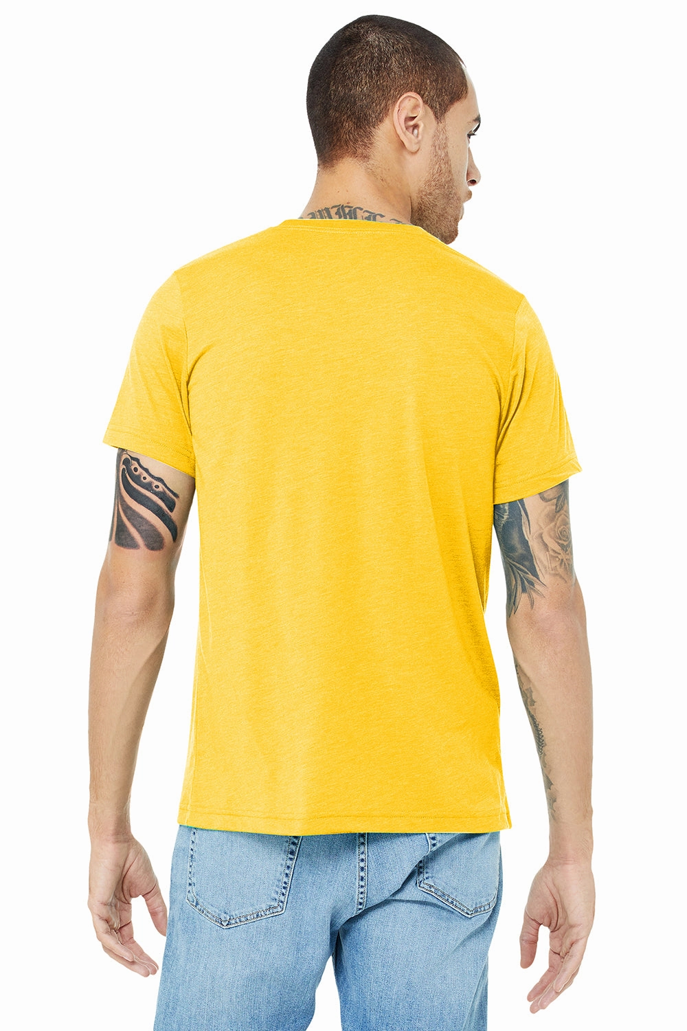 Bella   Canvas Mens Short Sleeve Crewneck T-Shirt - Yellow Gold