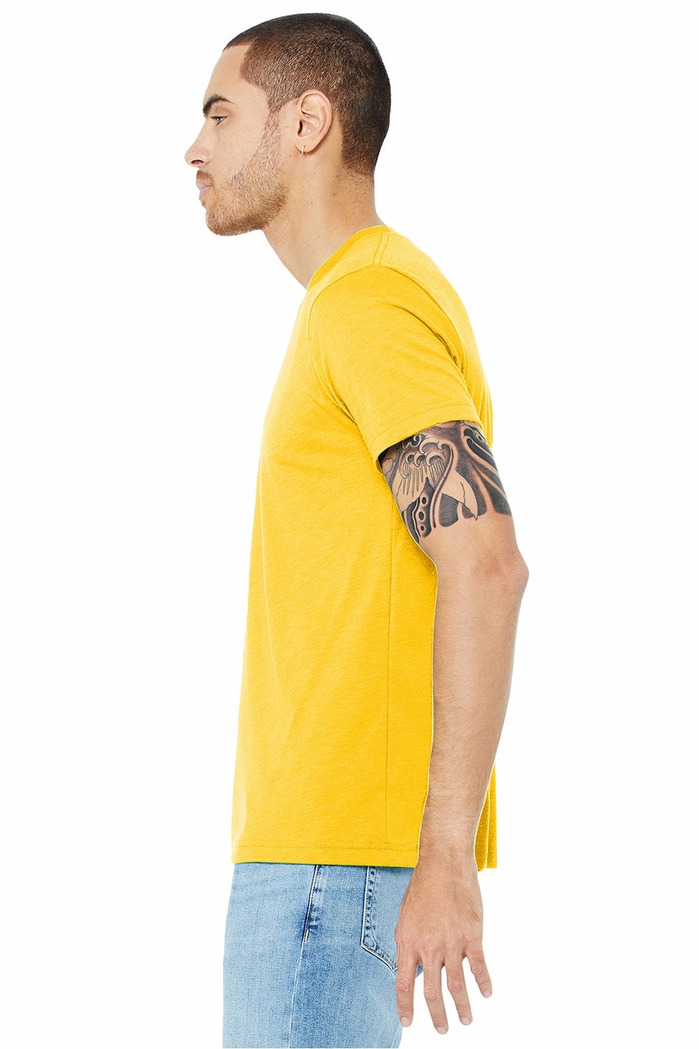 Bella   Canvas Mens Short Sleeve Crewneck T-Shirt - Yellow Gold