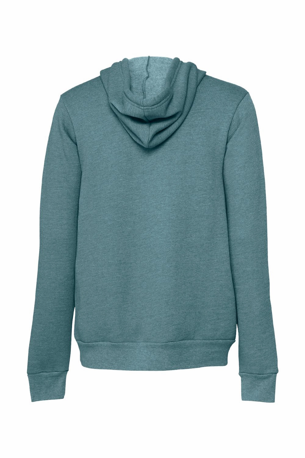 Bella   Canvas Mens Sponge Fleece Hooded Sweatshirt Hoodie w/ Pouch Pocket - Heather Deep Teal Blue