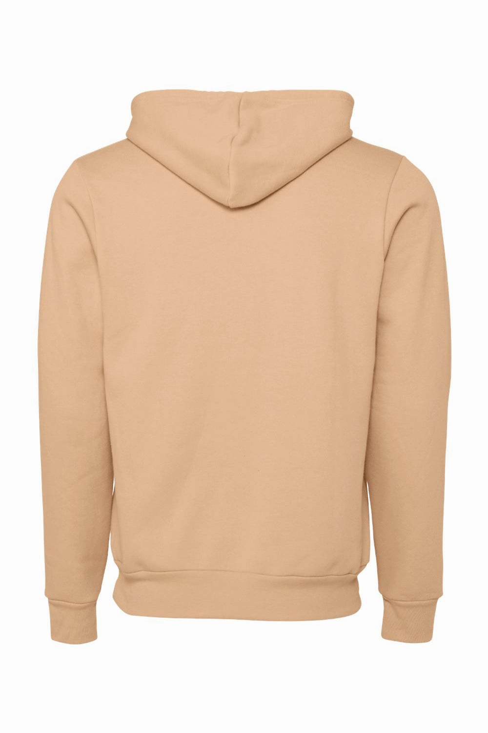 Bella   Canvas Mens Sponge Fleece Hooded Sweatshirt Hoodie w/ Pouch Pocket - Heather Sand Dune