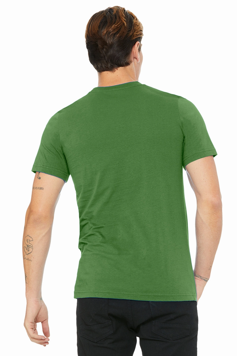 Bella   Canvas Mens USA Made Jersey Short Sleeve Crewneck T-Shirt - Leaf Green - Closeout
