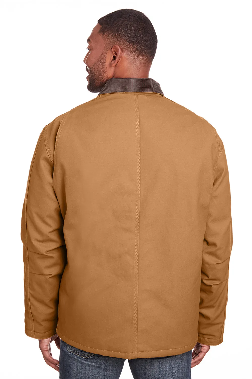 Berne Mens Heritage Duck Water Resistant Chore Full Zip Jacket - Duck Brown