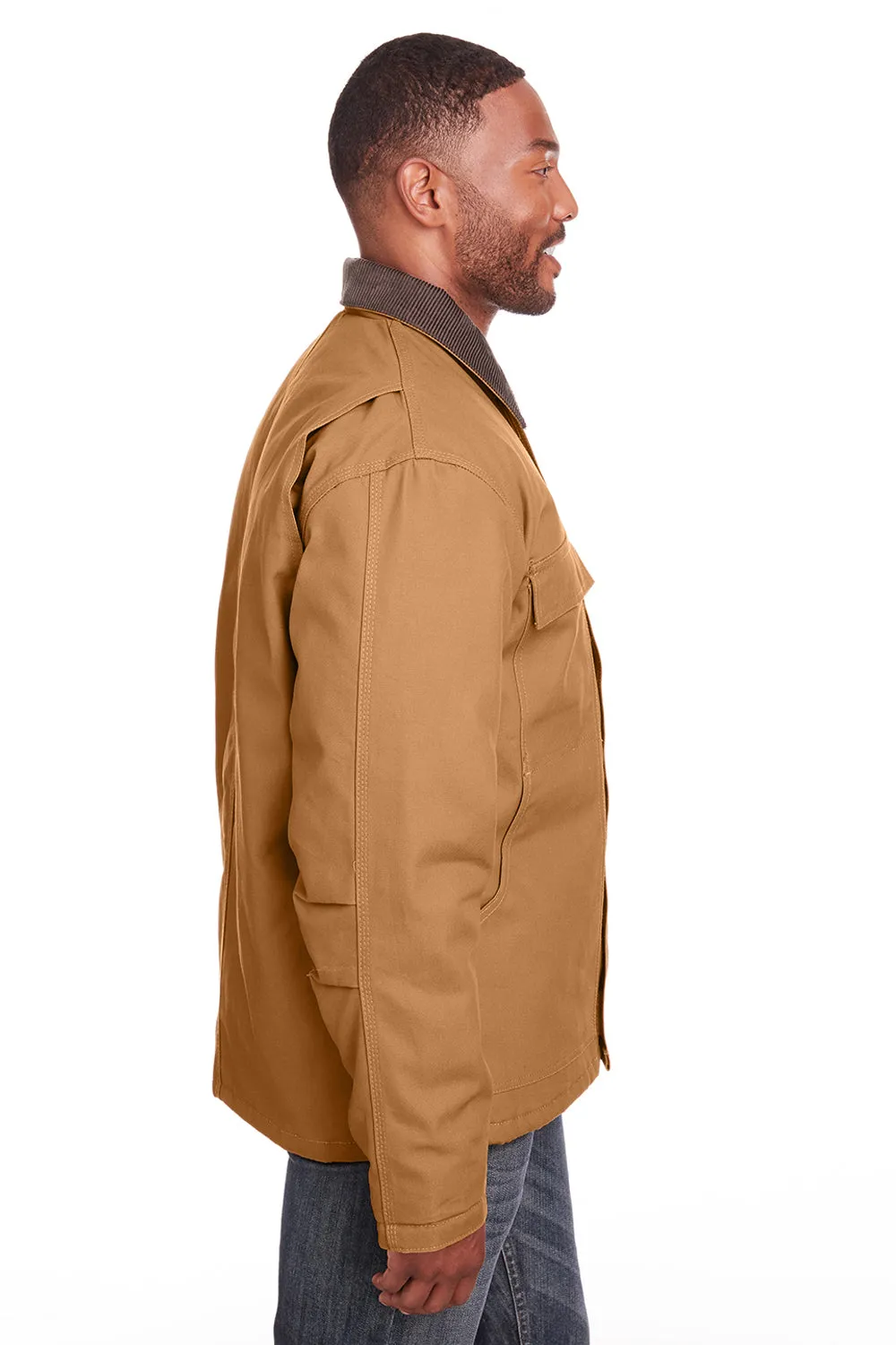 Berne Mens Heritage Duck Water Resistant Chore Full Zip Jacket - Duck Brown