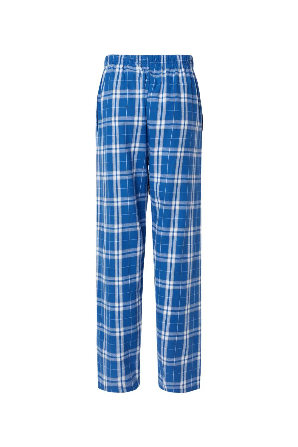 Boxercraft Mens Harley Flannel Pants w/ Pockets - Royal Blue/Silver Grey