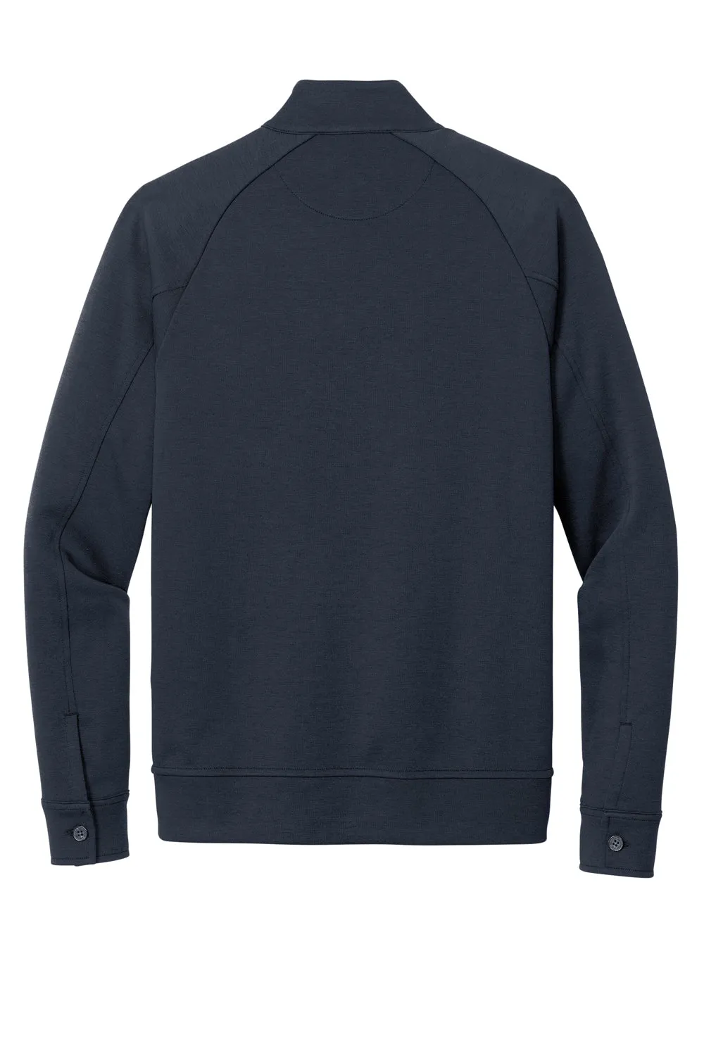 Brooks Brothers Mens Double Knit Full Zip Sweatshirt w/ Pockets - Night Navy Blue