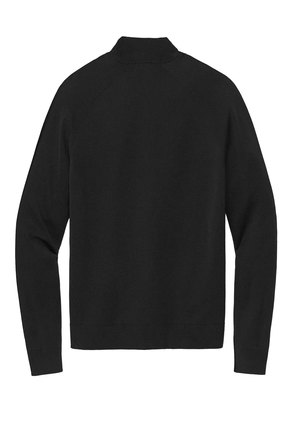 Brooks Brothers Mens Long Sleeve 1/4 Zip Sweater - Deep Black