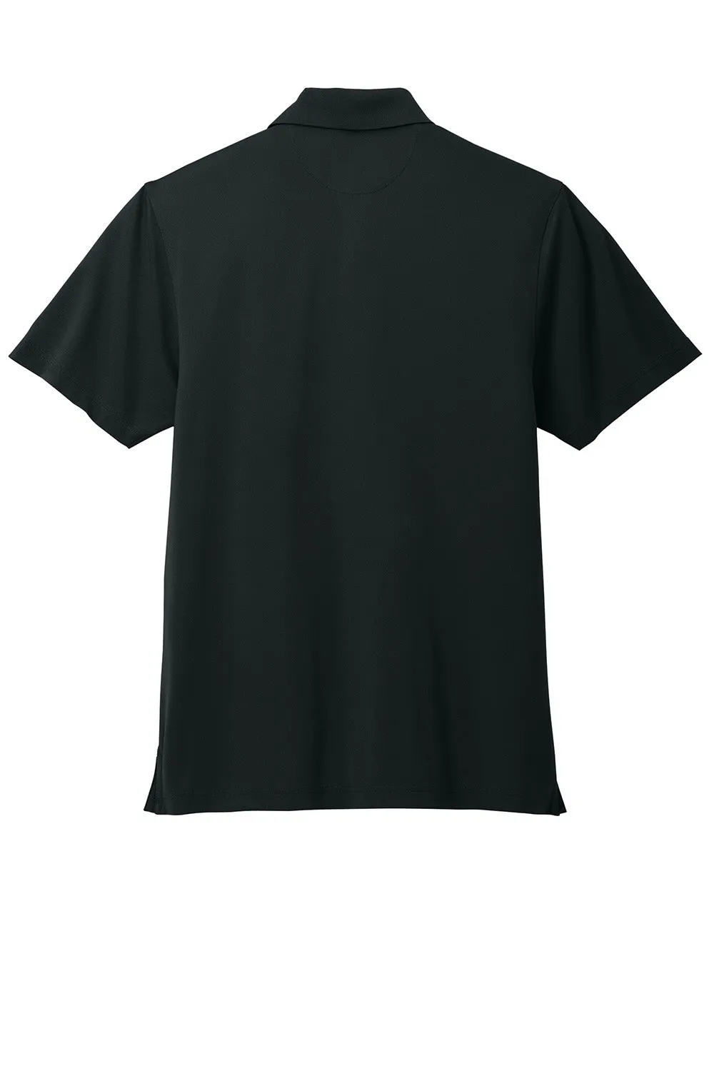 Brooks Brothers Mens Moisture Wicking Performance Mesh Pique Short Sleeve Polo Shirt - Deep Black