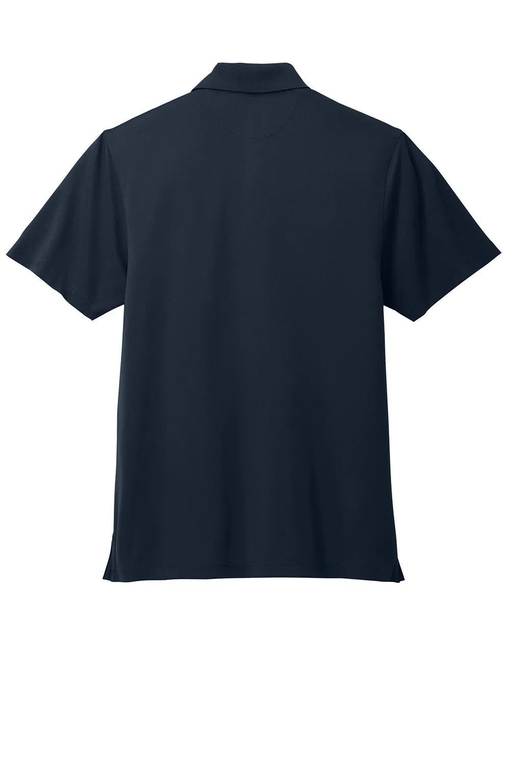 Brooks Brothers Mens Moisture Wicking Performance Mesh Pique Short Sleeve Polo Shirt - Navy Blue Blazer