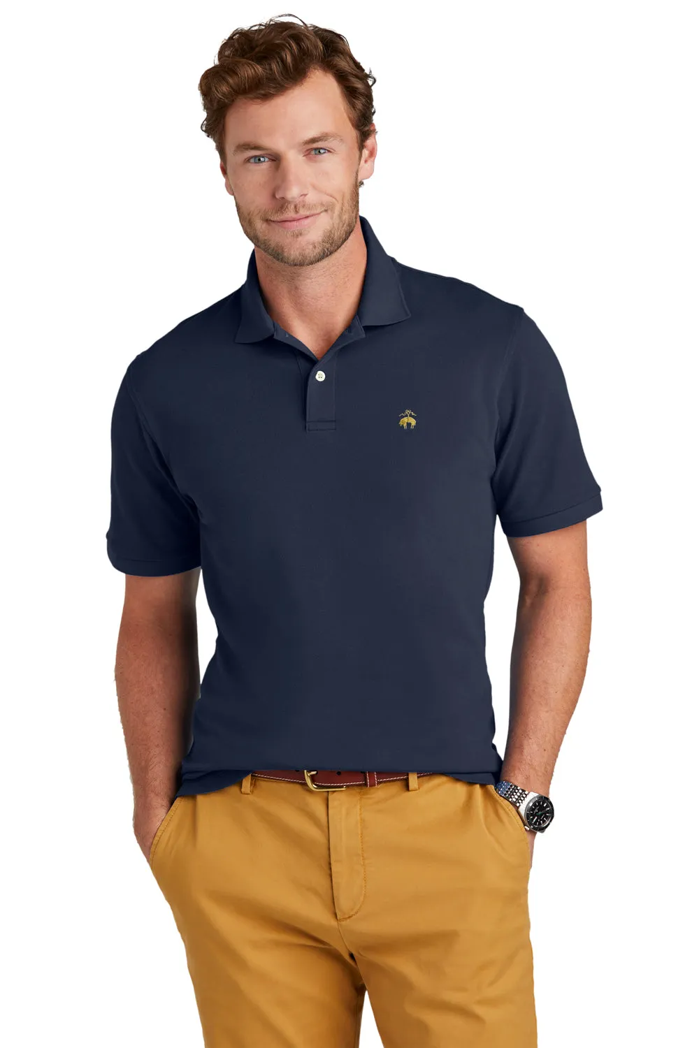 Brooks Brothers Mens Short Sleeve Polo Shirt - Navy Blue