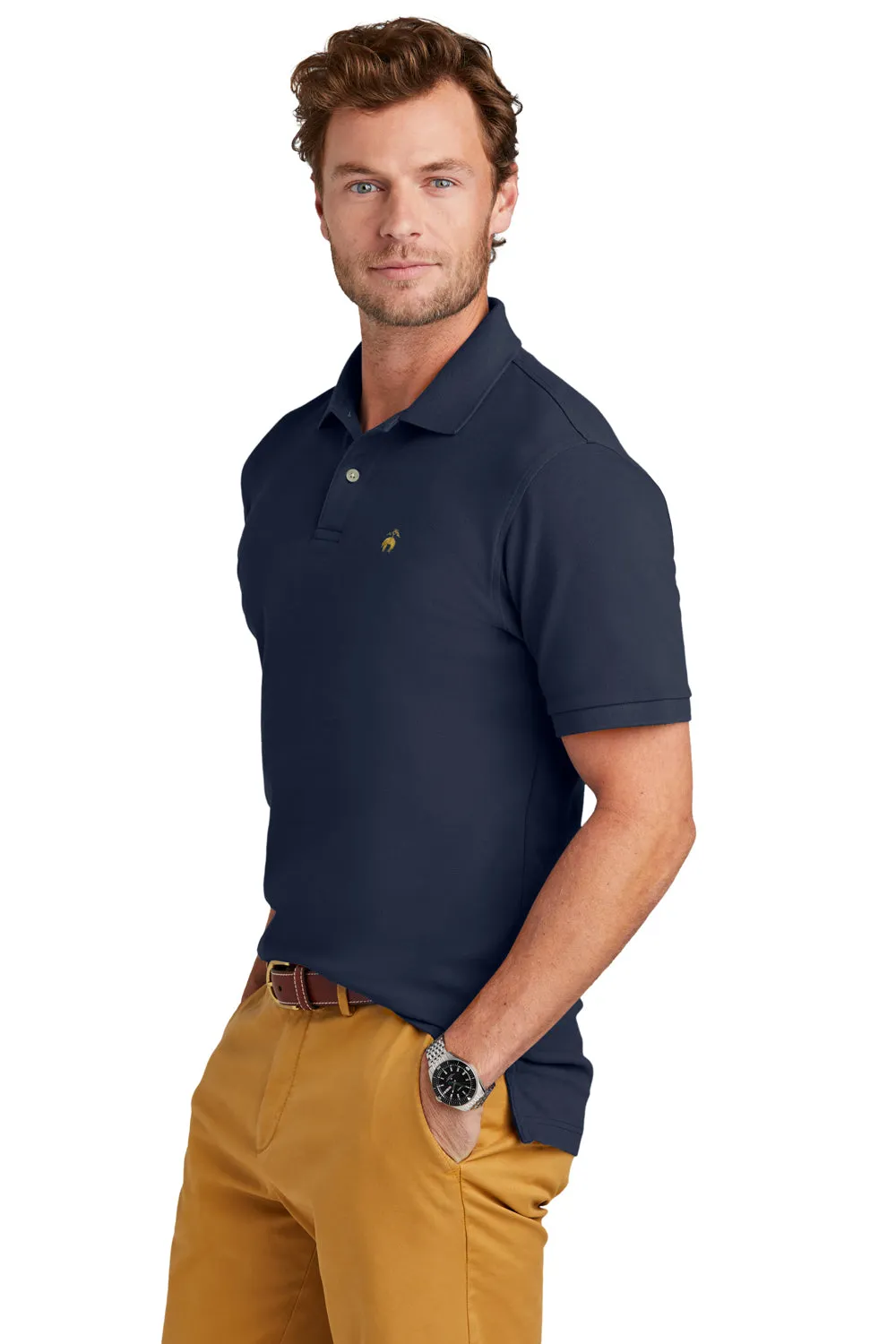 Brooks Brothers Mens Short Sleeve Polo Shirt - Navy Blue