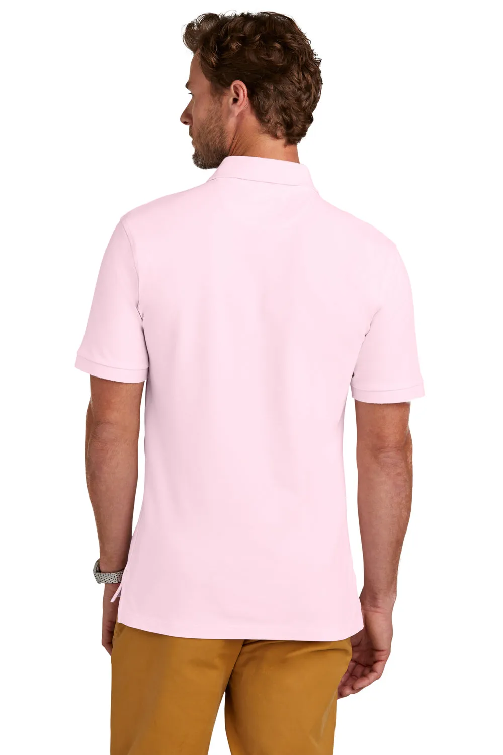 Brooks Brothers Mens Short Sleeve Polo Shirt - Pearl Pink