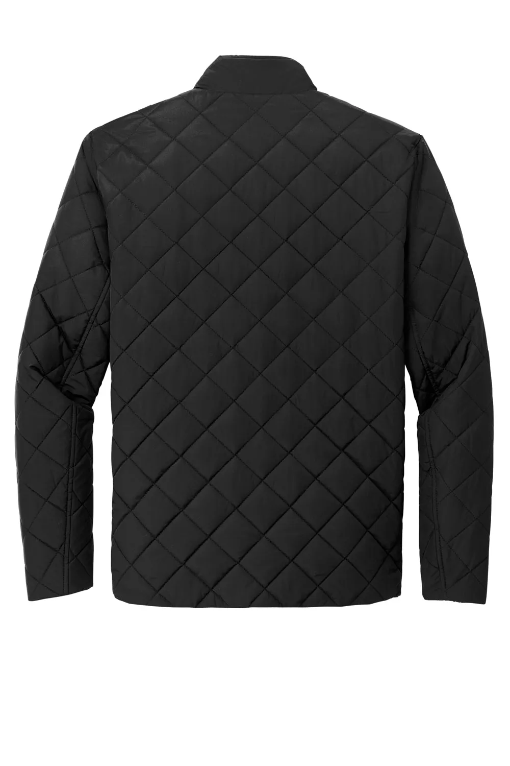 Brooks Brothers Mens Water Resistant Quilted Full Zip Jacket - Deep Black