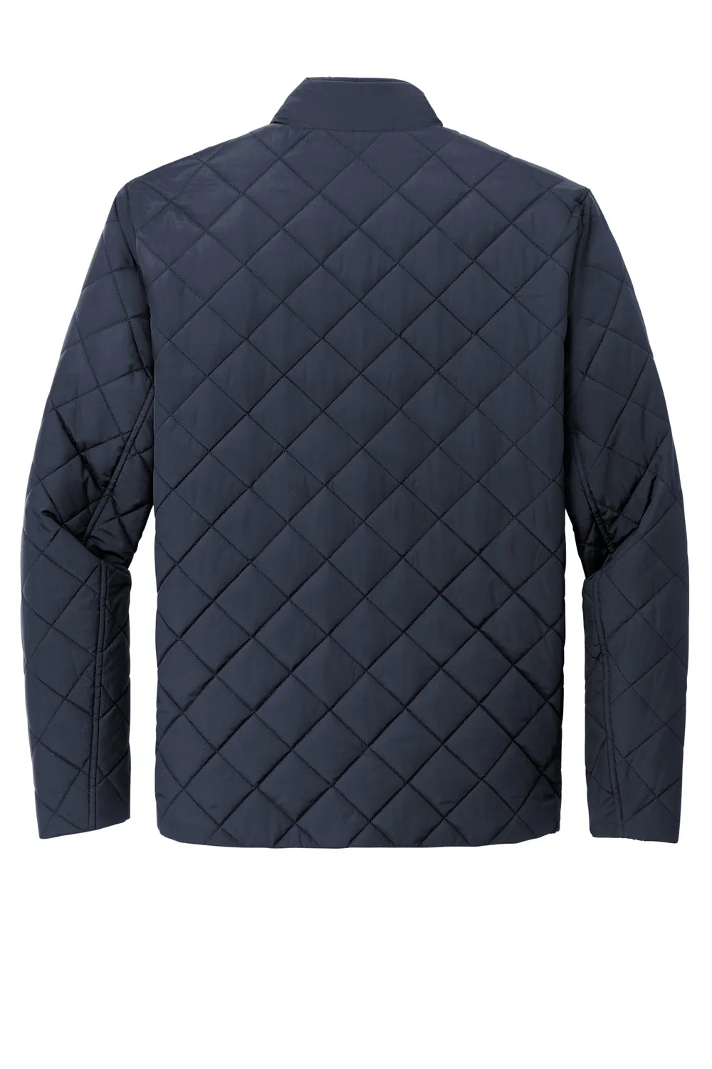 Brooks Brothers Mens Water Resistant Quilted Full Zip Jacket - Night Navy Blue