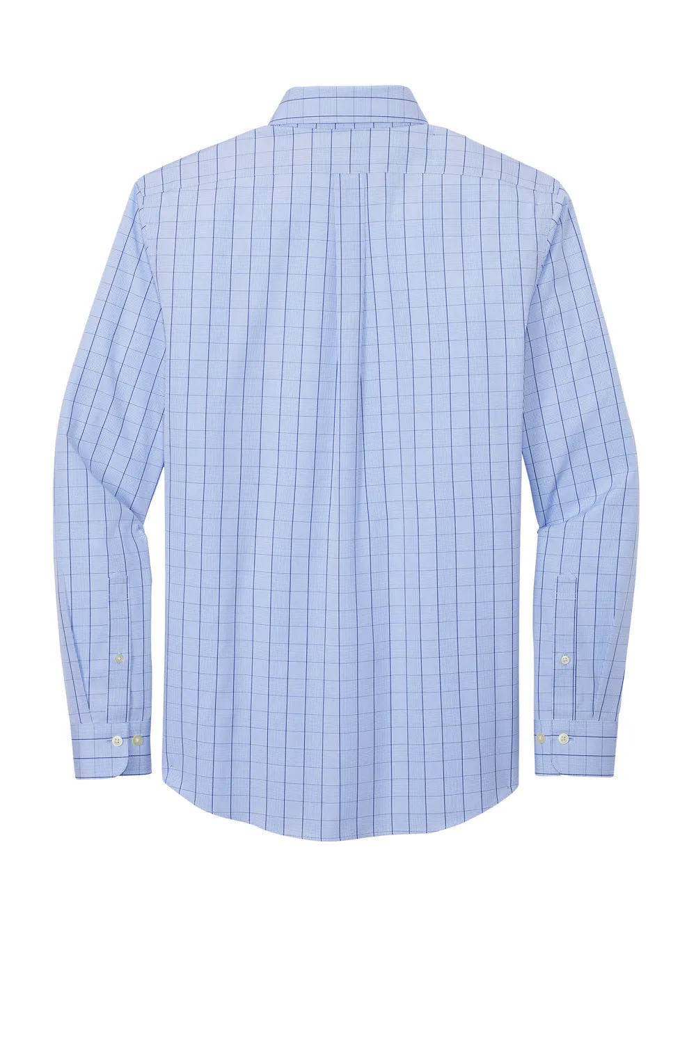 Brooks Brothers Mens Wrinkle Resistant Long Sleeve Button Down Shirt w/ Pocket - Newport Blue