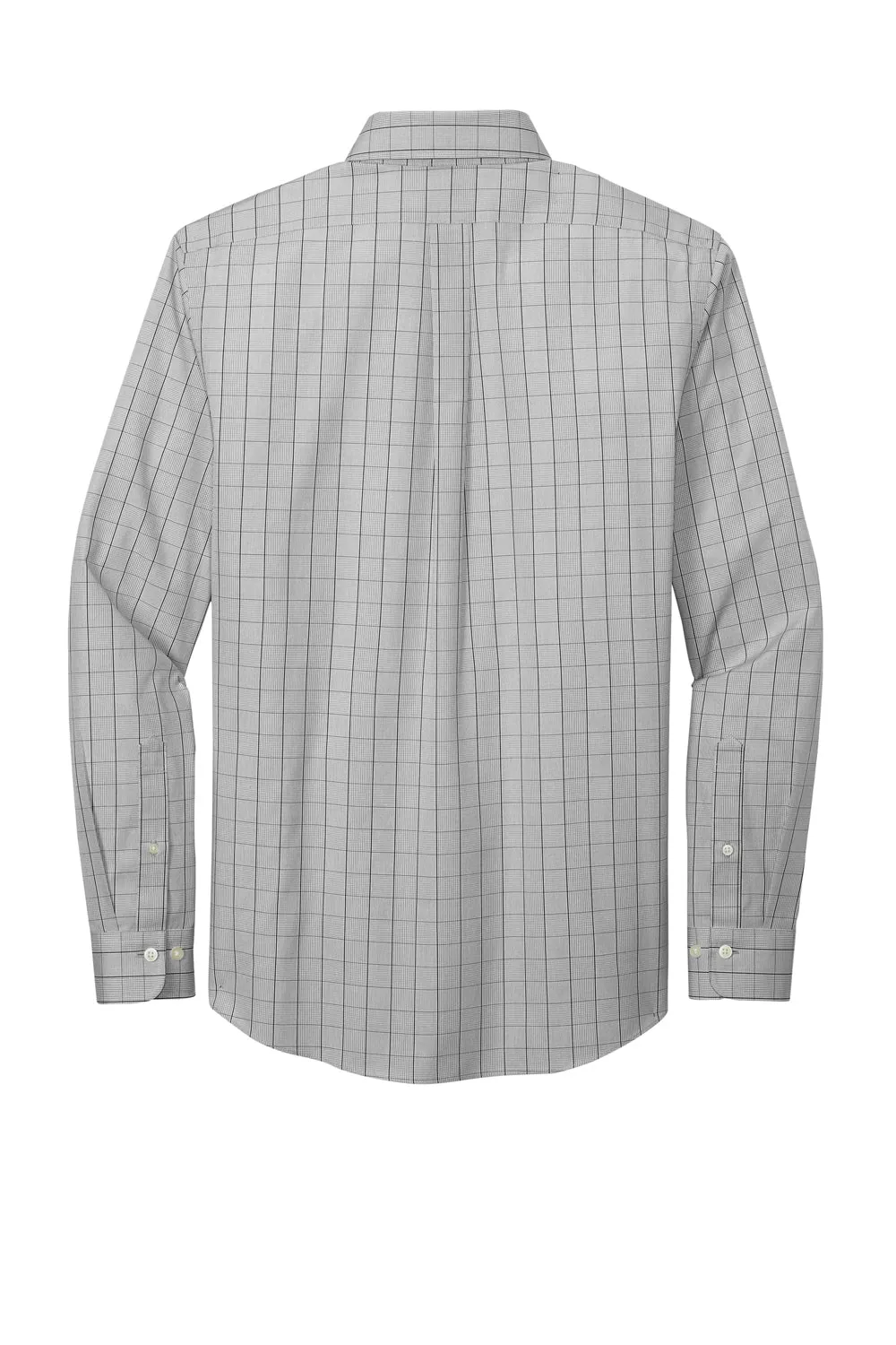 Brooks Brothers Mens Wrinkle Resistant Long Sleeve Button Down Shirt w/ Pocket - Shadow Grey