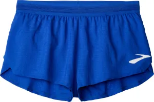 Brooks Elite 3 Inch Split Mens Running Shorts - Blue men's shorts for summer activities and lounging