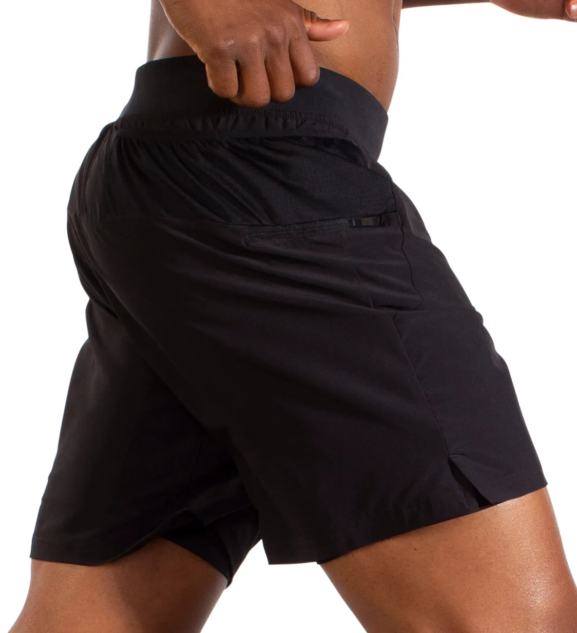 Brooks Sherpa 7 Inch Mens 2 In 1 Running Shorts - Black