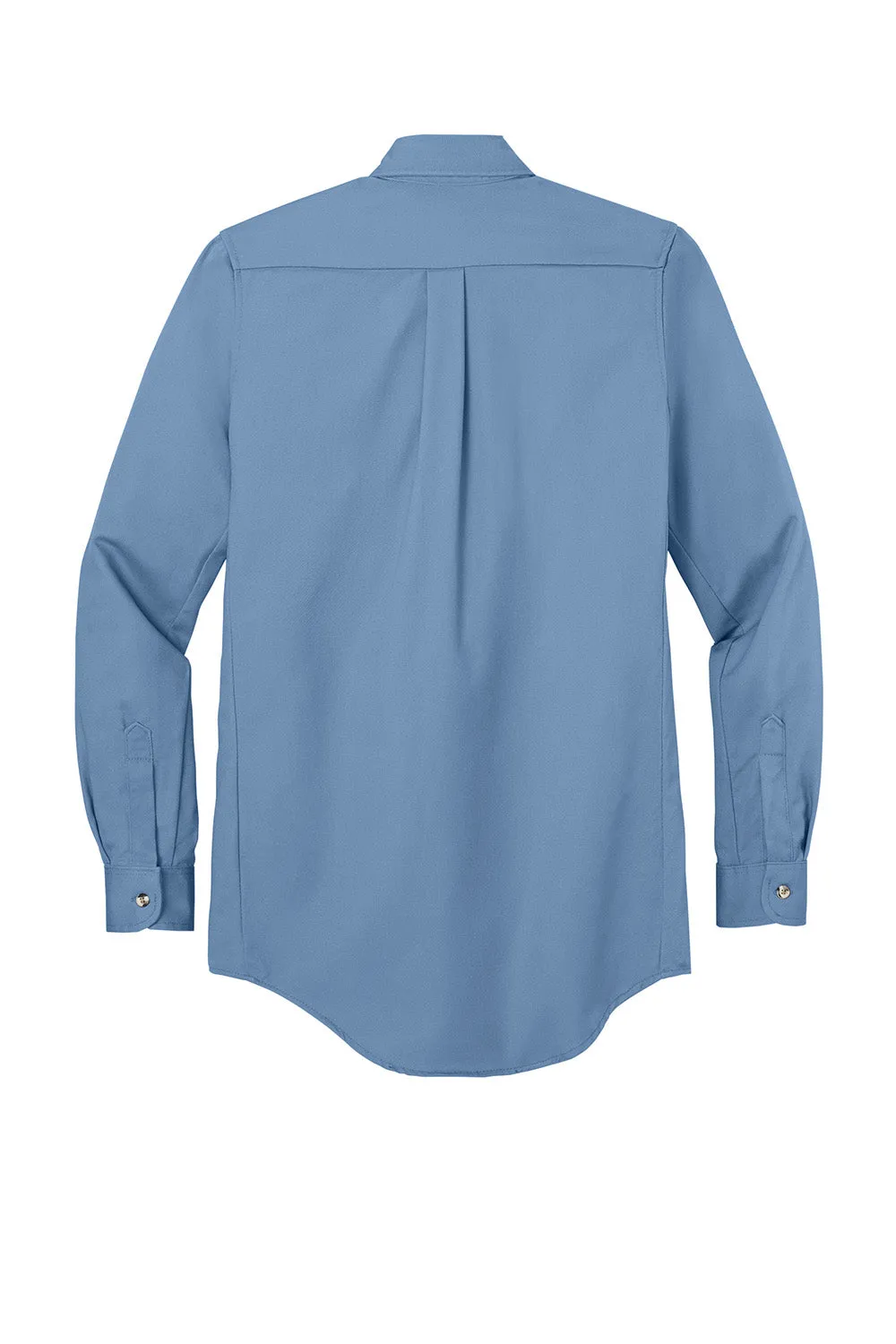 Bulwark Mens EXCEL FR ComforTouch Long Sleeve Button Down Shirt w/ Double Pockets - Light Blue