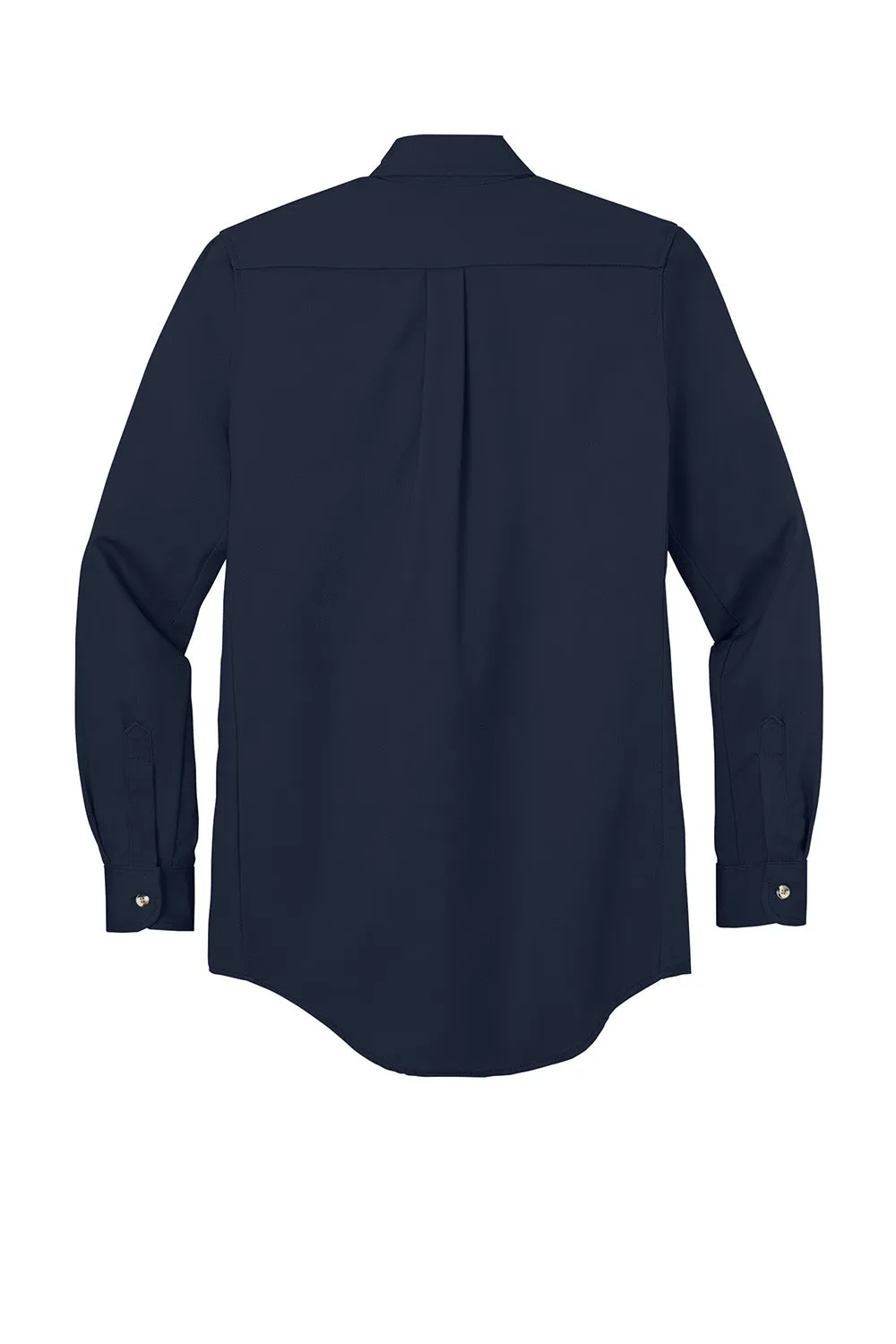 Bulwark Mens EXCEL FR ComforTouch Long Sleeve Button Down Shirt w/ Double Pockets - Navy Blue