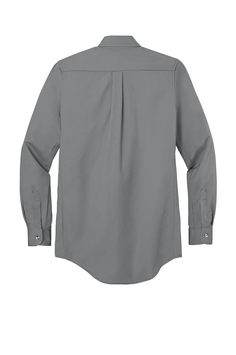 Bulwark Mens EXCEL FR ComforTouch Long Sleeve Button Down Shirt w/ Double Pockets - Silver Grey