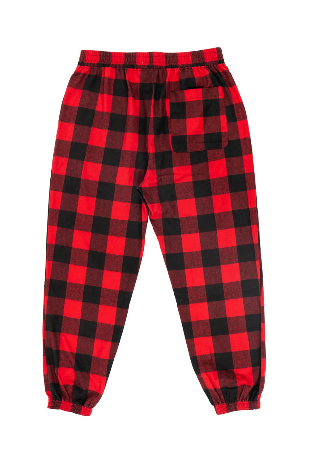 Burnside Mens Flannel Jogger Sweatpants w/ Pockets - Buffalo Plaid