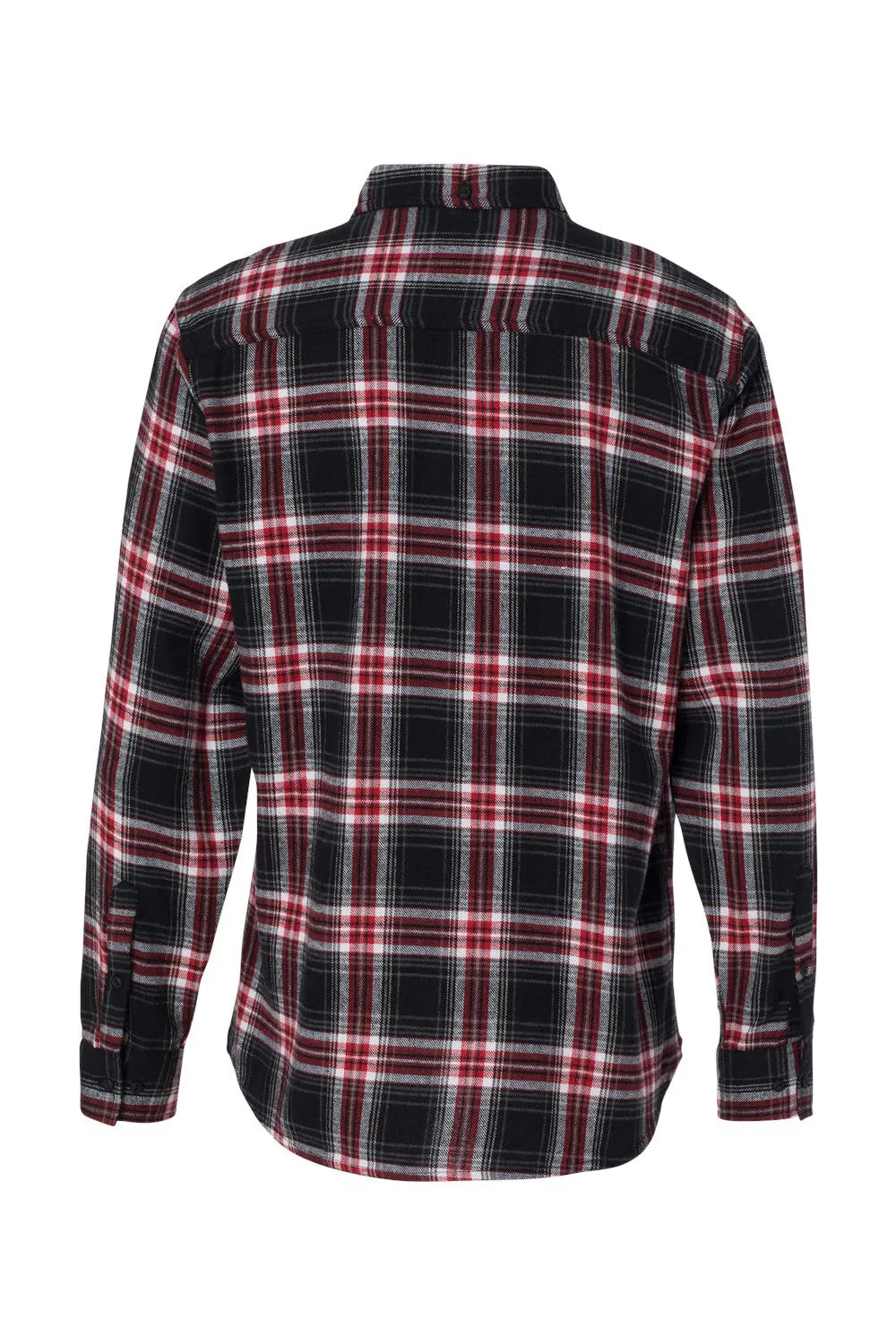 Burnside Mens Flannel Long Sleeve Button Down Shirt w/ Double Pockets - Red
