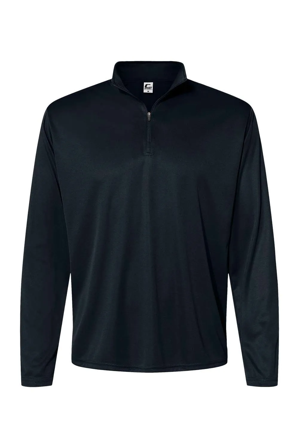 C2 Sport Mens Moisture Wicking 1/4 Zip Sweatshirt - Black