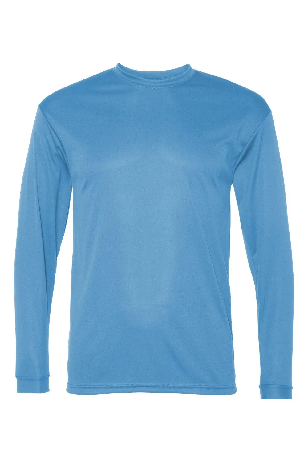C2 Sport Mens Performance Moisture Wicking Long Sleeve Crewneck T-Shirt - Columbia Blue