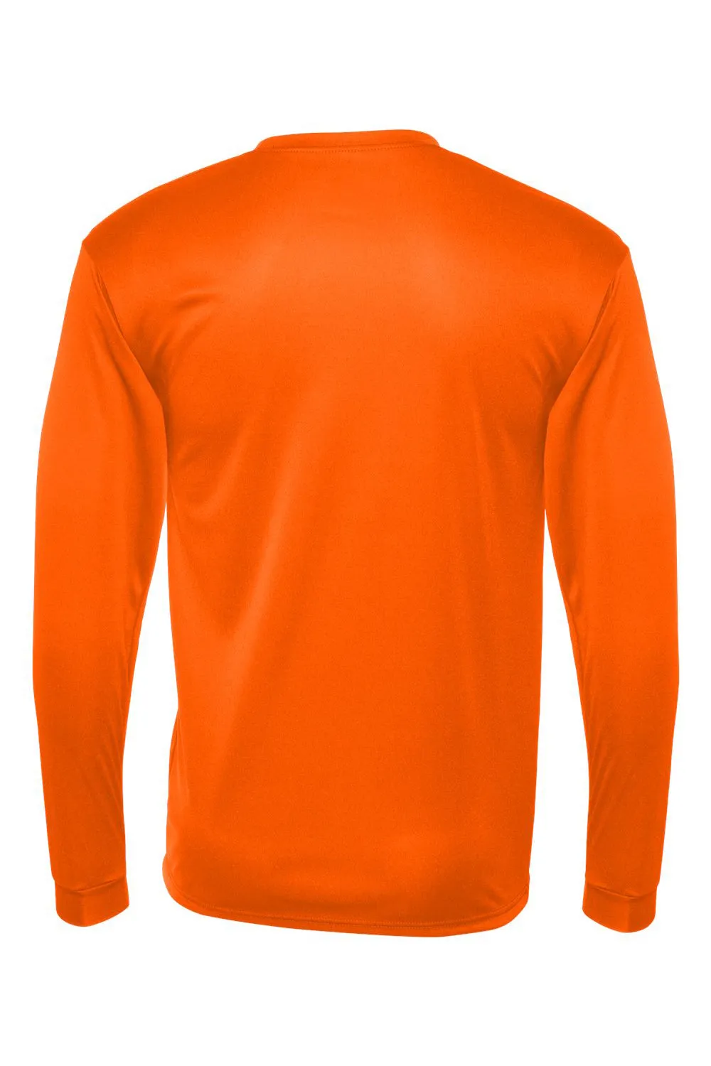 C2 Sport Mens Performance Moisture Wicking Long Sleeve Crewneck T-Shirt - Safety Orange