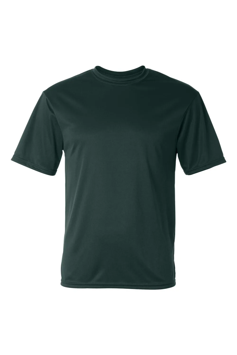 C2 Sport Mens Performance Moisture Wicking Short Sleeve Crewneck T-Shirt - Forest Green