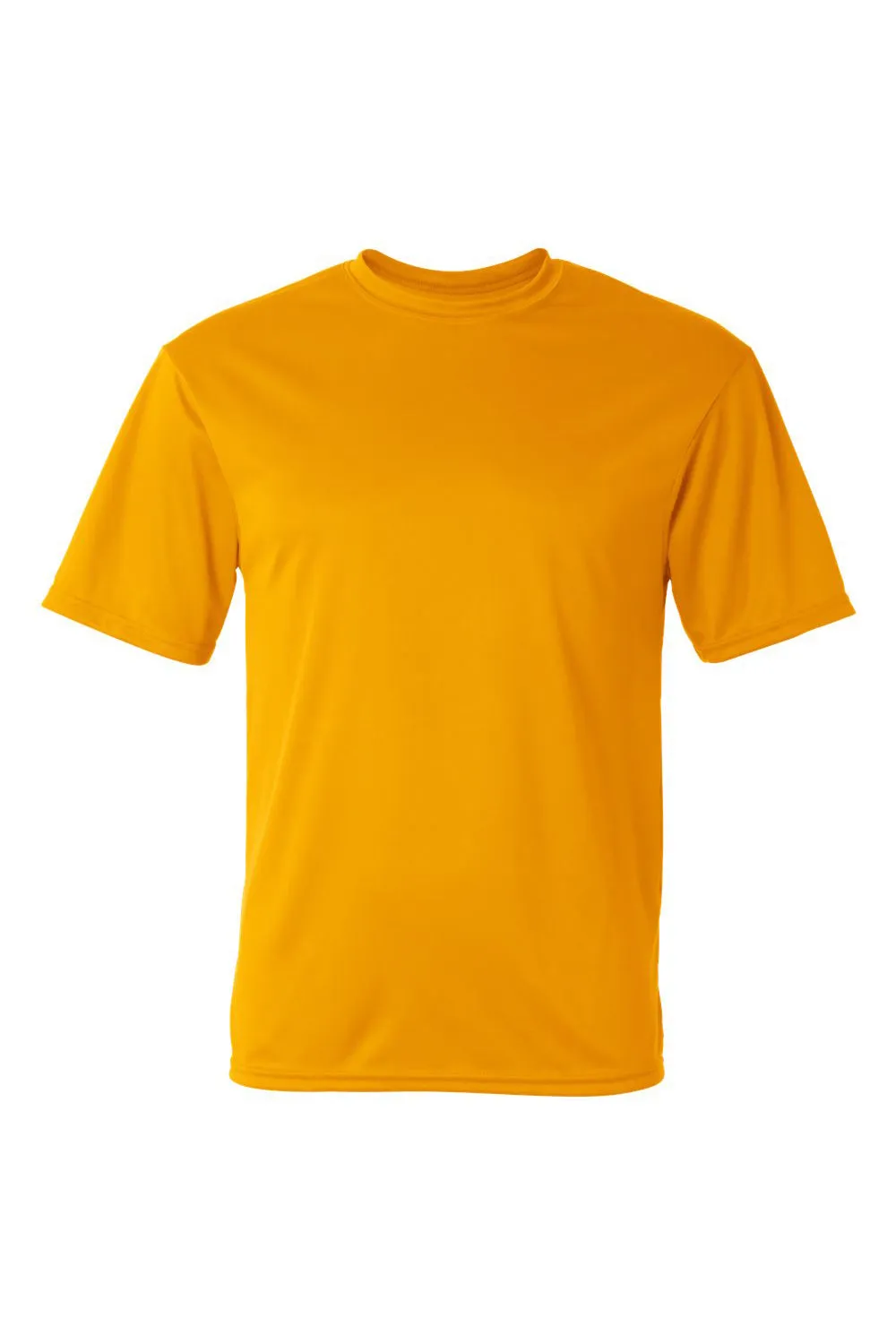 C2 Sport Mens Performance Moisture Wicking Short Sleeve Crewneck T-Shirt - Gold