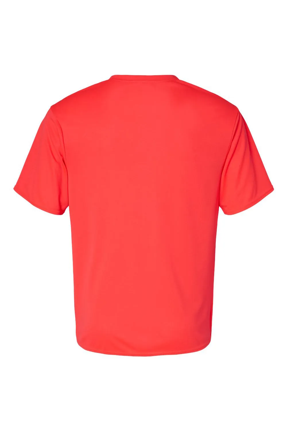 C2 Sport Mens Performance Moisture Wicking Short Sleeve Crewneck T-Shirt - Hot Coral