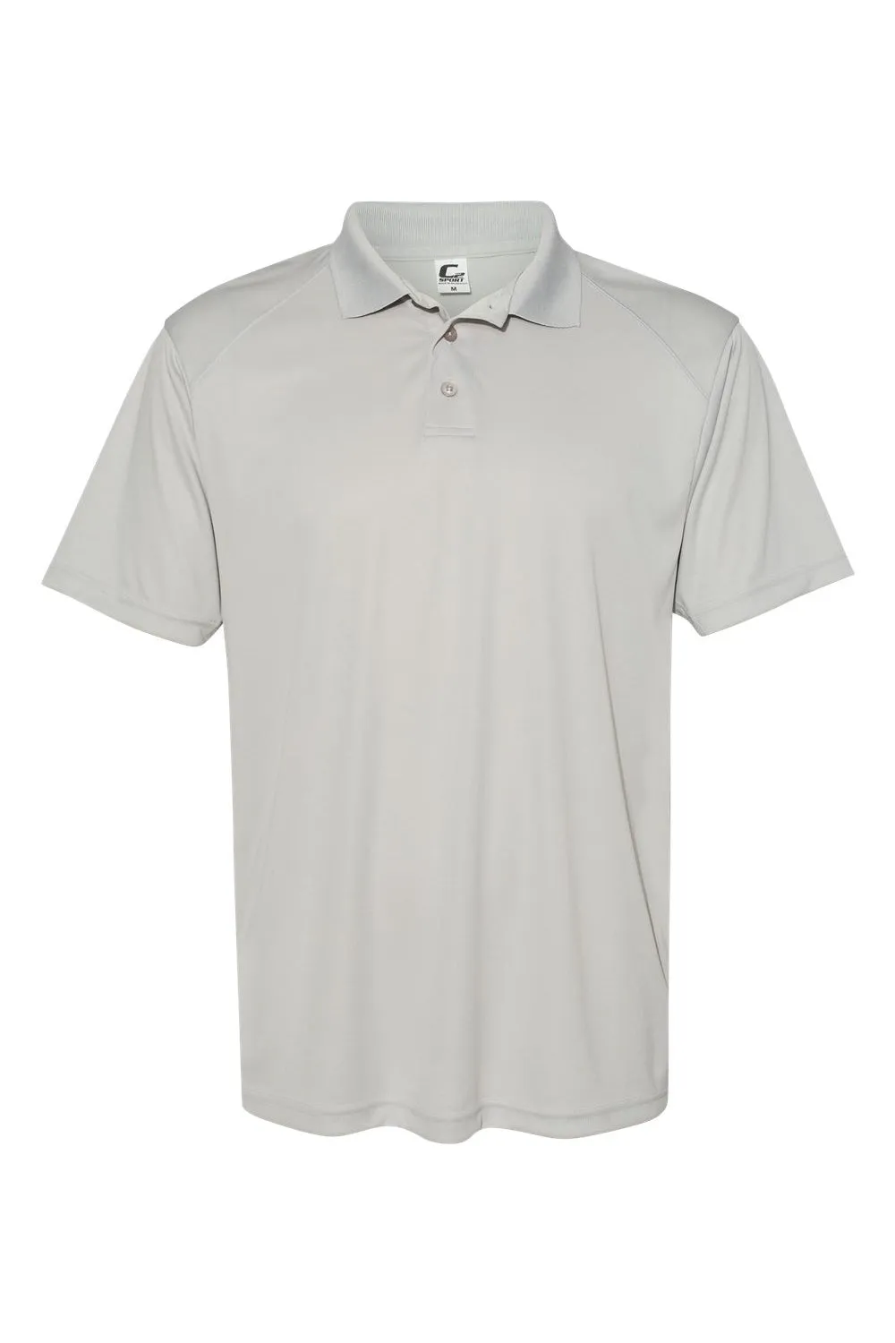 C2 Sport Mens Utility Moisture Wicking Short Sleeve Polo Shirt - Silver Grey