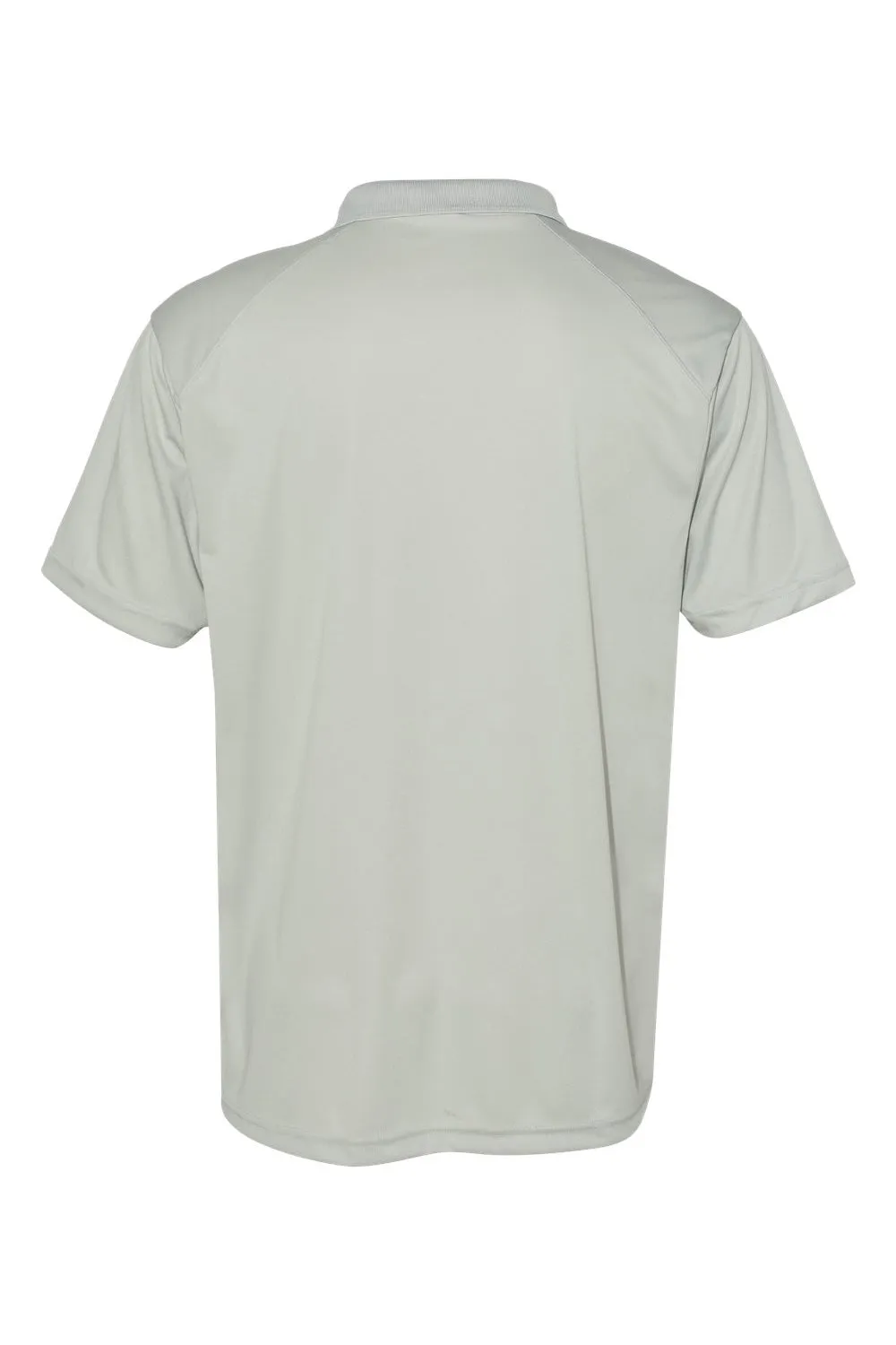 C2 Sport Mens Utility Moisture Wicking Short Sleeve Polo Shirt - Silver Grey