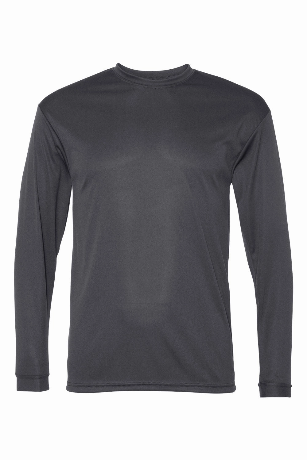C2 Sport Mens Performance Moisture Wicking Long Sleeve Crewneck T-Shirt - Graphite Grey