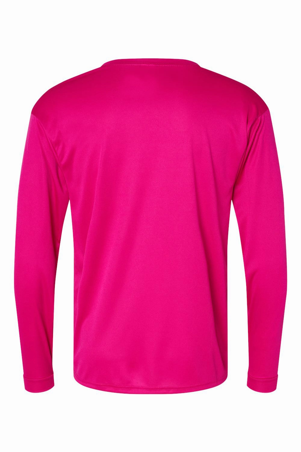 C2 Sport Mens Performance Moisture Wicking Long Sleeve Crewneck T-Shirt - Hot Pink