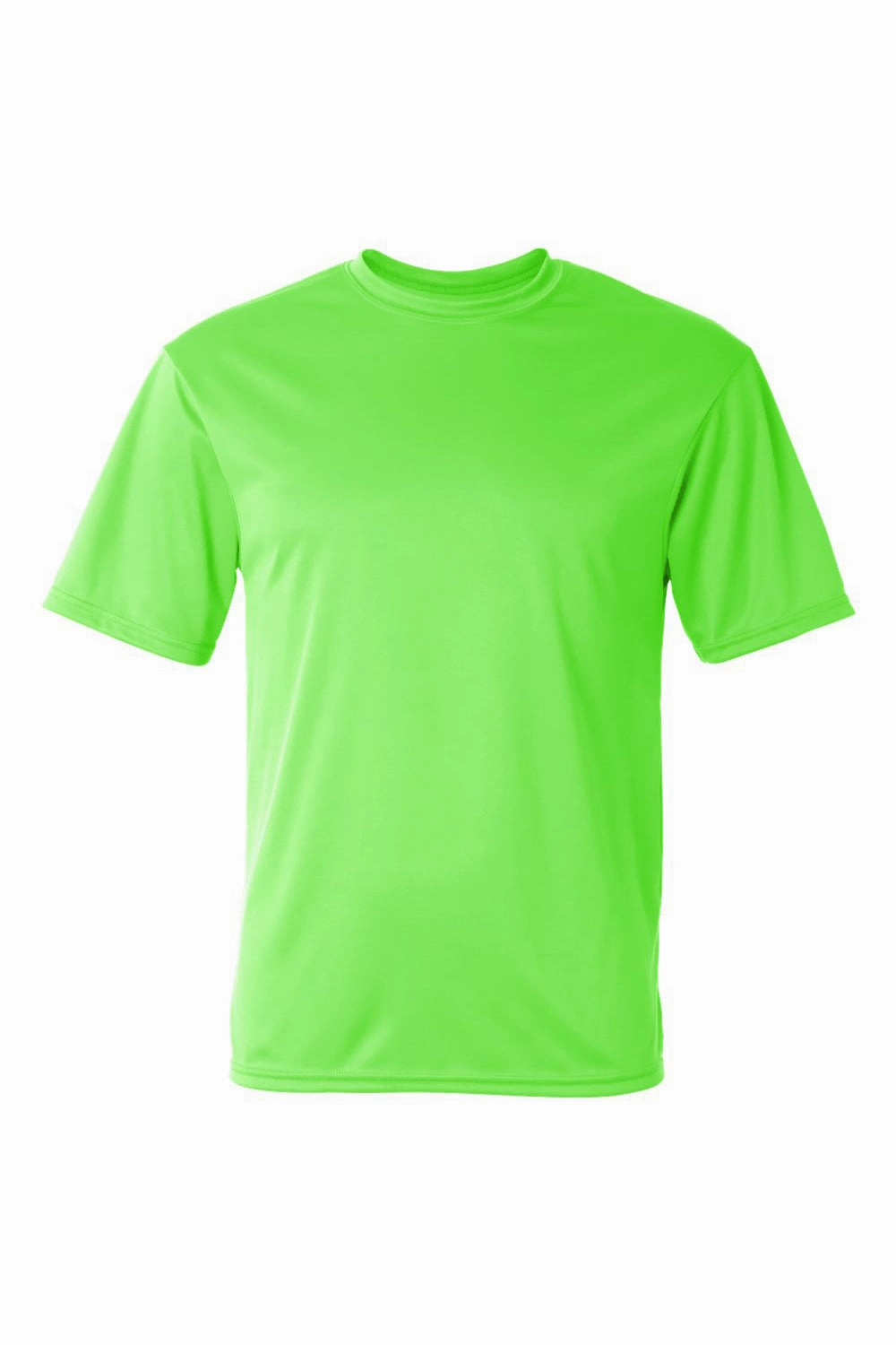 C2 Sport Mens Performance Moisture Wicking Short Sleeve Crewneck T-Shirt - Lime Green